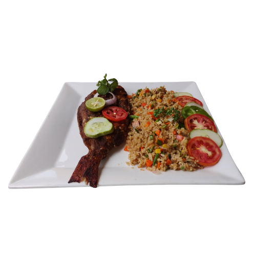 Grilled Fish & Jollof